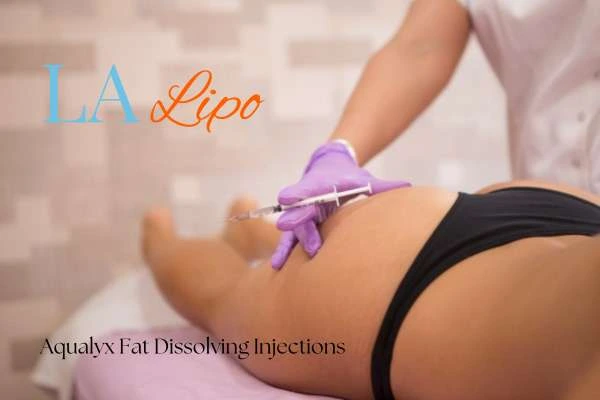 Woman having fat dissolving injections Wakefield on thighs