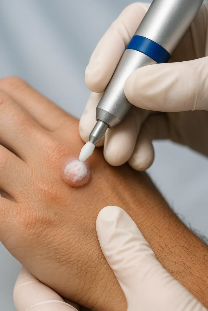 example of wart removal Wakefield using cryopen