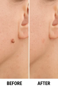 Skin tags removal Wakefield before and after