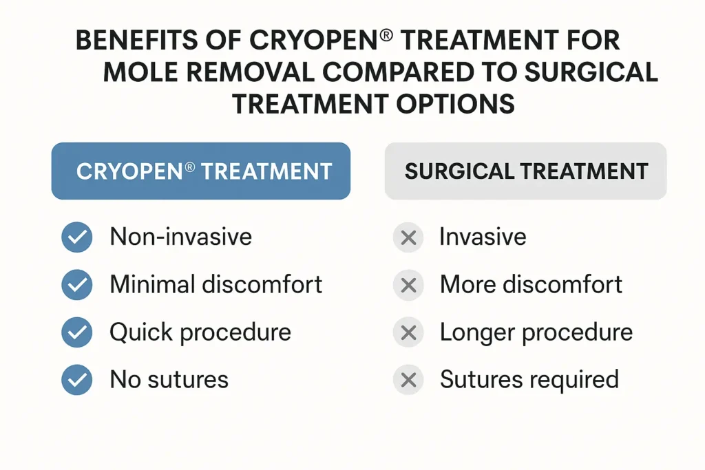 Benefits of facial mole removal Wakefield - call our team today to book a consultation